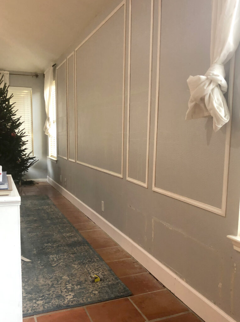 wainscoting diy and board and batten tutorial