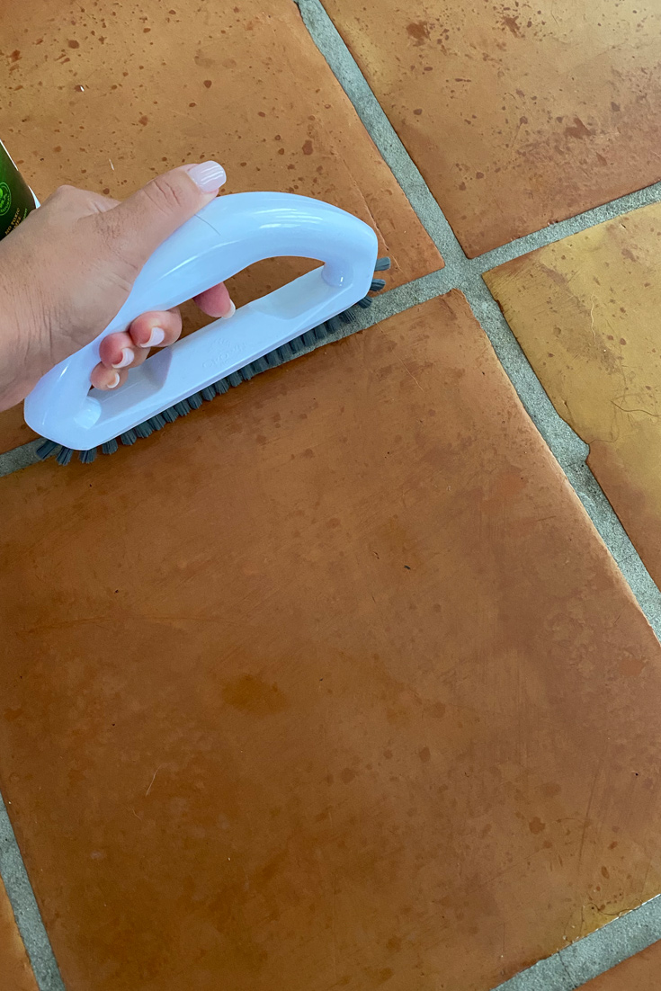 cleaning grout on saltillo tile